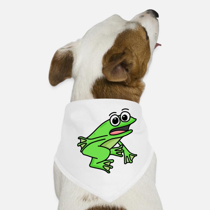 Frosch Motiv - Hunde-Bandana - Weiß