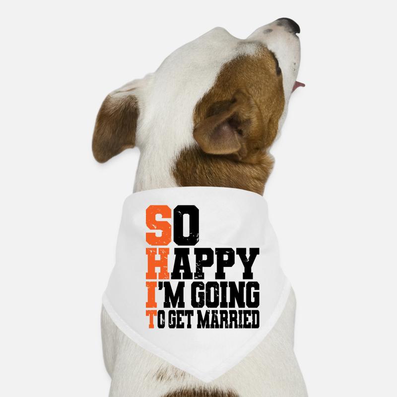 Funny Bachelor Party Engagement Wedding Married Dog Bandana