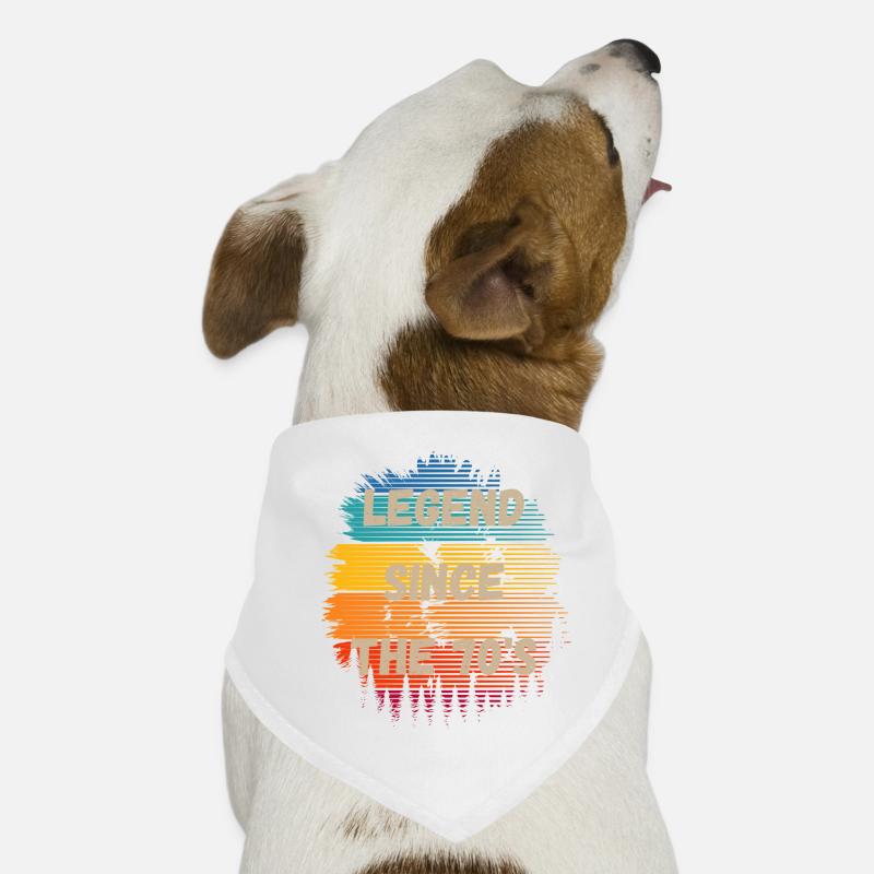 70's Legend - Dog Bandana - white