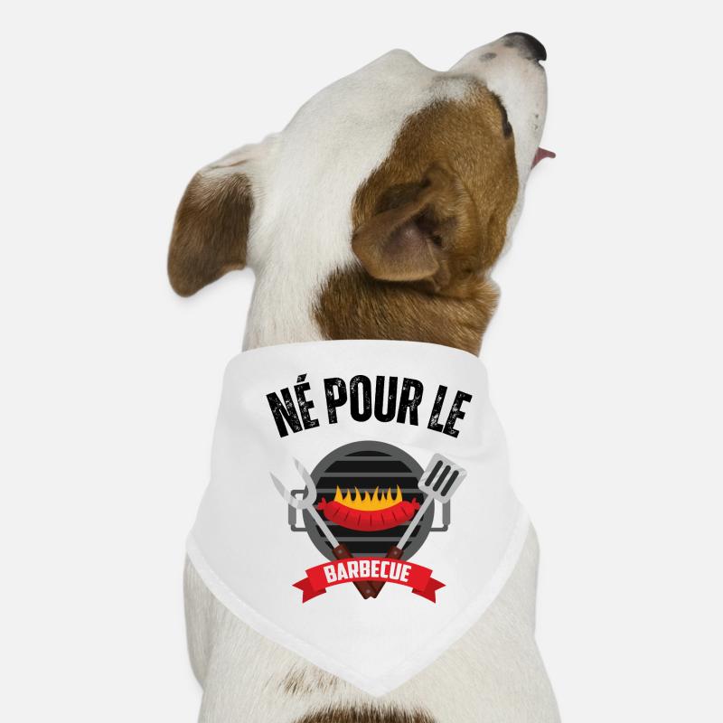 Né pour le barbecue BBQ 2 Bandana pour chien