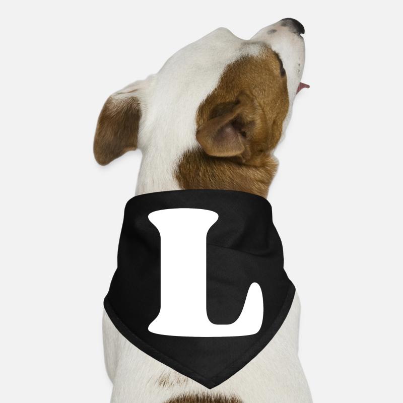 Buchstabe l Hunde-Bandana