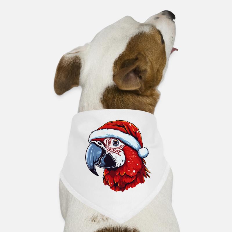 Tête d’animal de Noël perroquet Bandana pour chien