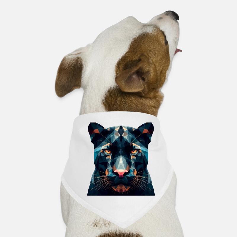 Ein Panther im Polygon-Stil Hunde-Bandana