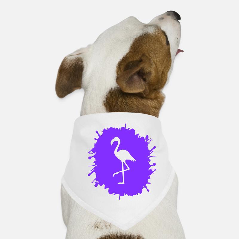 flamingo splatter Hunde-Bandana