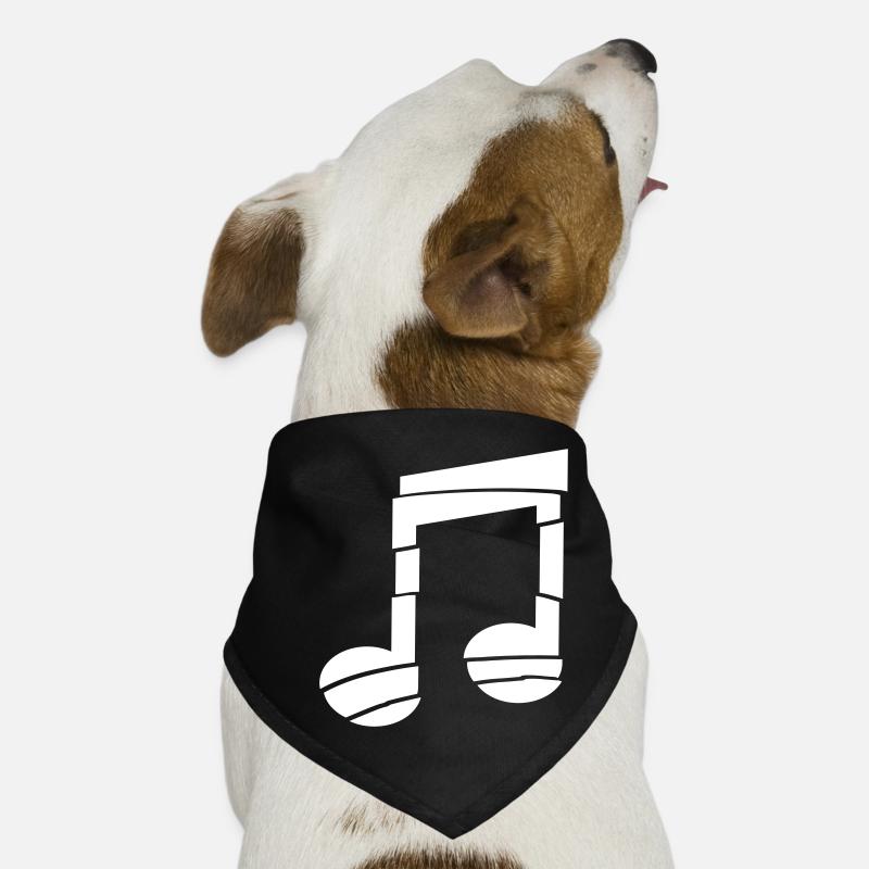 Music Note Grooves Stripe Techno Party Music Note Dog Bandana
