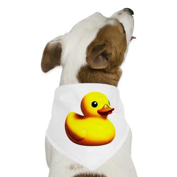 Ente Ente Ente Ente Ente - Hunde-Bandana - Weiß - Vorne