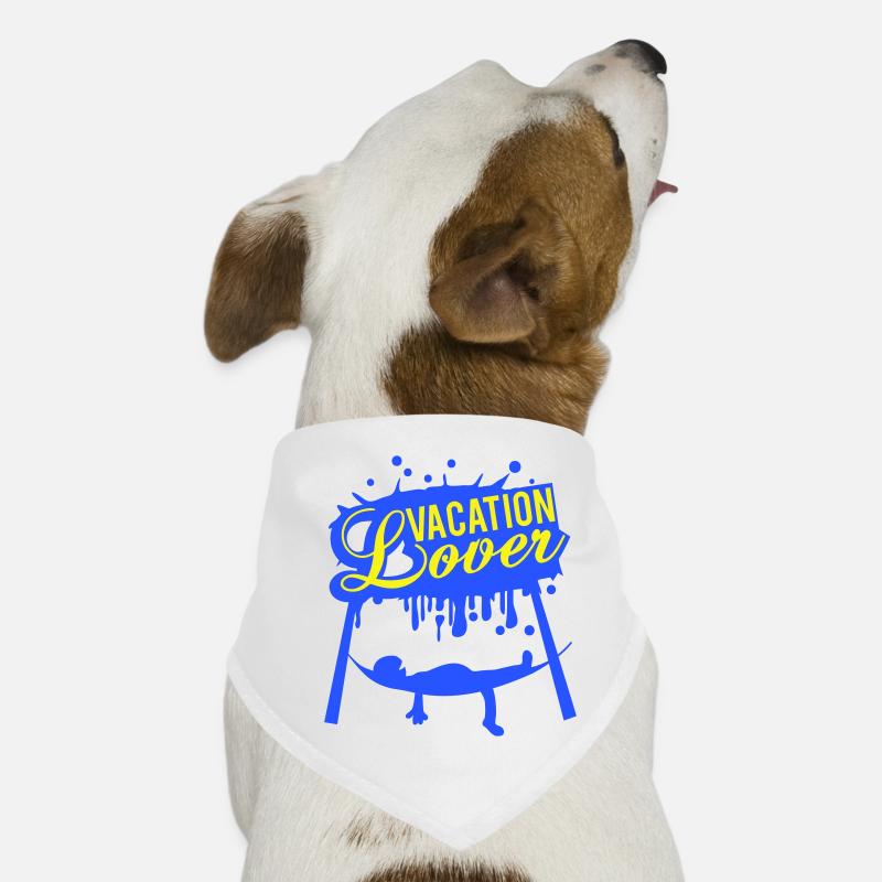 Vacation Lover Graffiti Hammock Sleeping Saying Dog Bandana