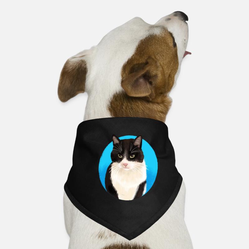 Black White Cat Dog Bandana