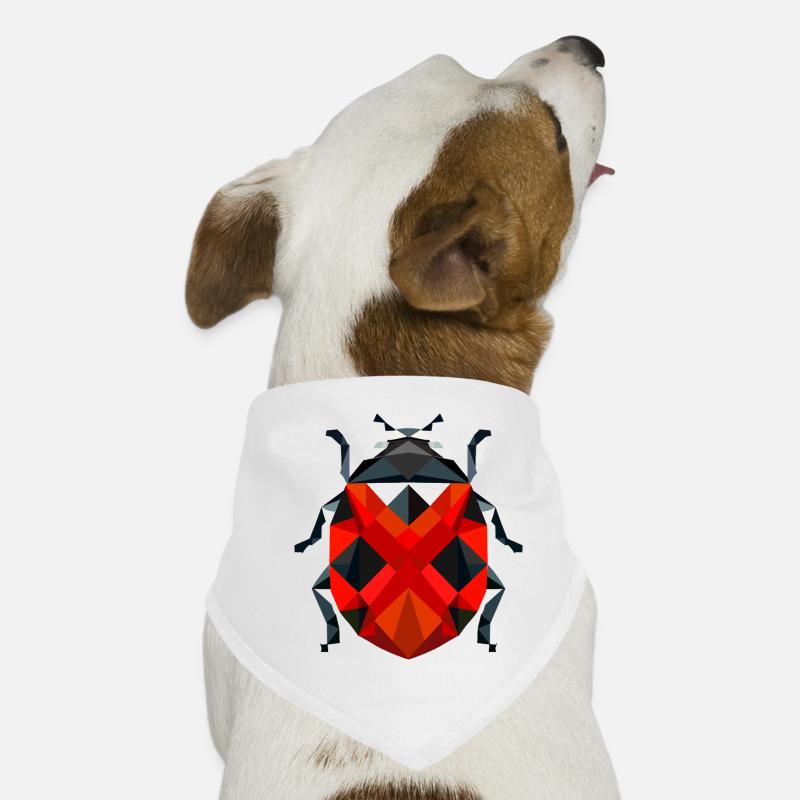Stylish Polygonal Ladybug Illustration Dog Bandana