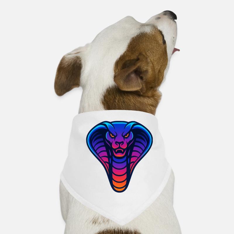 Illustration de dégradé de cobra néon Bandana pour chien