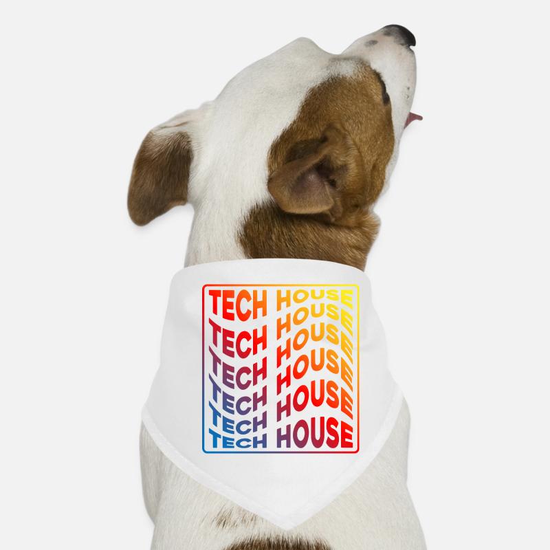 Tech House Neon Gradient Repeats Dog Bandana