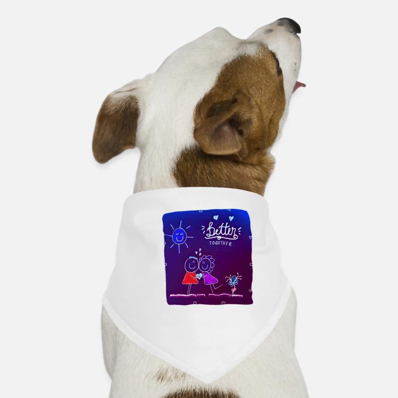 Gemeinsam Besser - Hunde-Bandana - Weiß