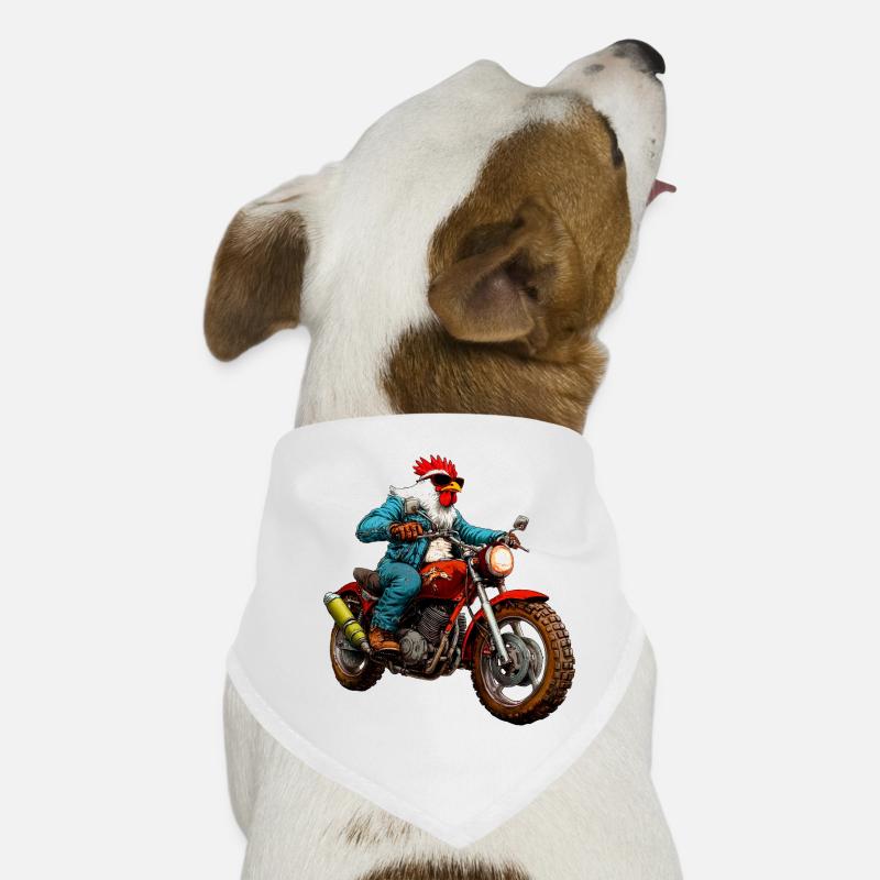 Motorrad Hühner Hunde-Bandana