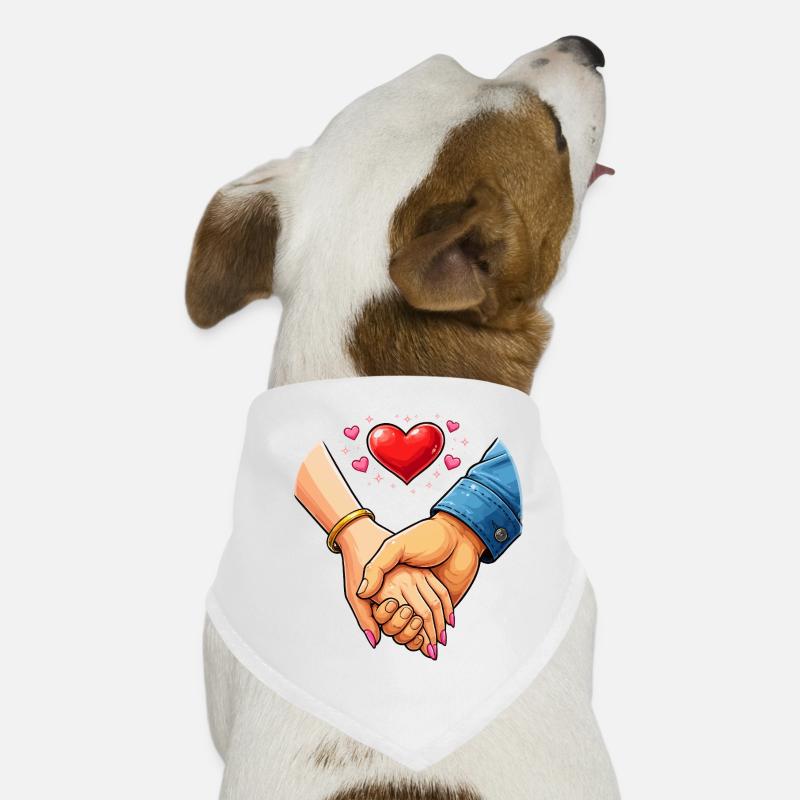 Poignée de main de l’amour – Connexion Bandana pour chien