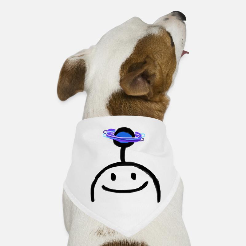 Neon Cosmos Ring around Blue Orb Dog Bandana