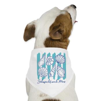 Meer Küste Sehnsucht nach Meer - Hunde-Bandana - Weiß - Vorne