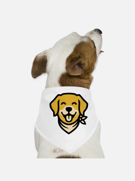 Hund Halstuch Golden Retriever Hundemama Wandern - Hunde-Bandana - Weiß - Vorne