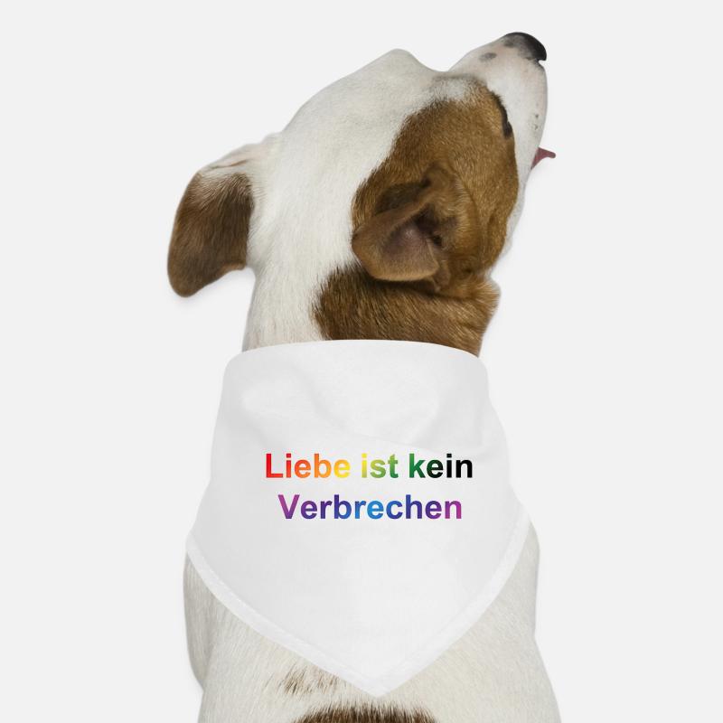 Liebe ist kein Verbrechen – Regenbogen Statement Hunde-Bandana