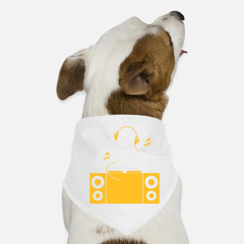 Ein DJ spielt coole Musik Hunde-Bandana