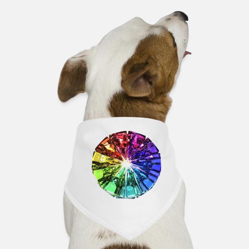Pierre colorée - Bandana pour chien - blanc