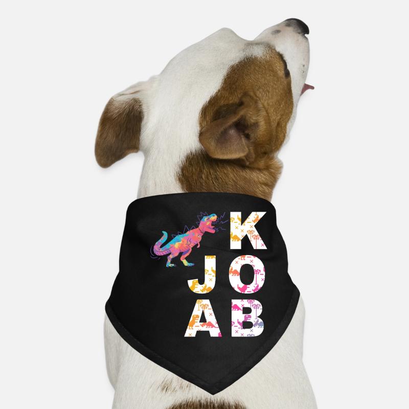 Jakob - Cool boy name with cool dinosaurs Dog Bandana