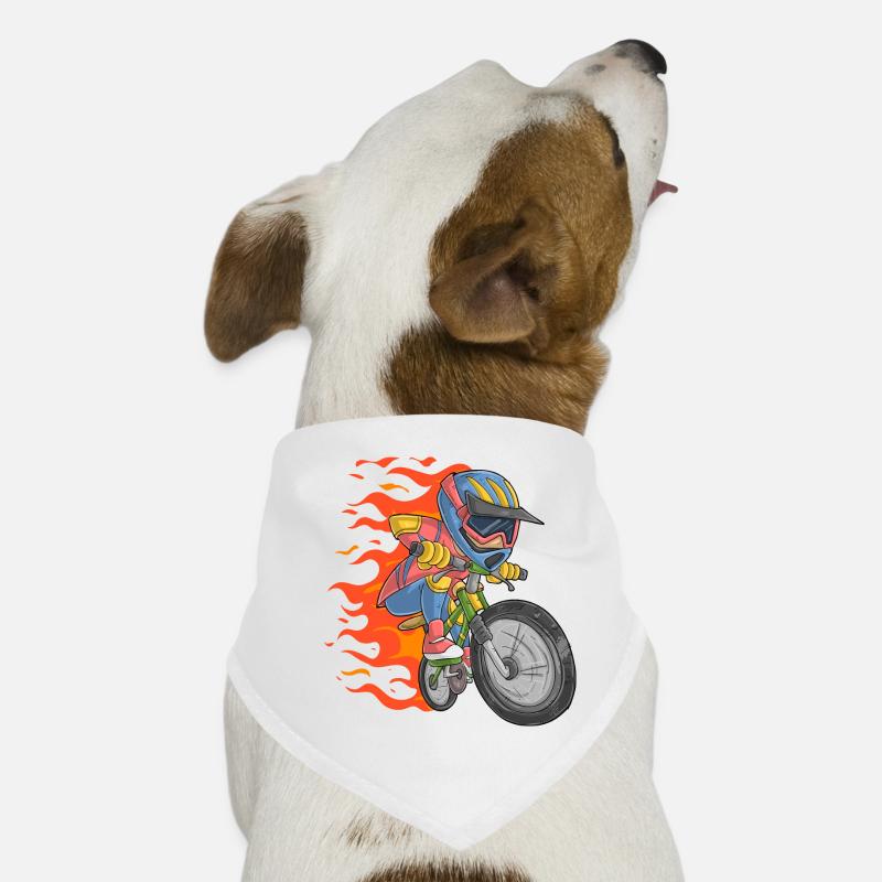 Biker mit Flammen Hunde-Bandana