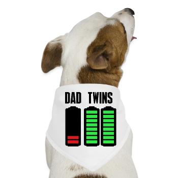 Neon Bar Equalizer auf Schwarz - Hunde-Bandana - Weiß - Vorne