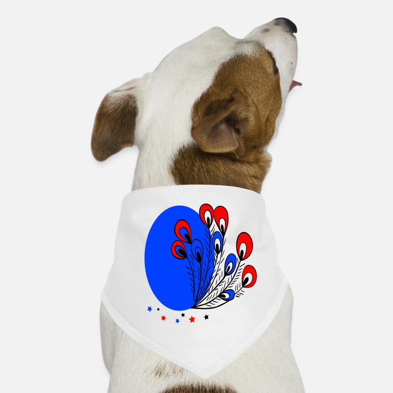 Œuf de Pâques avec plumes de paon Bandana pour chien