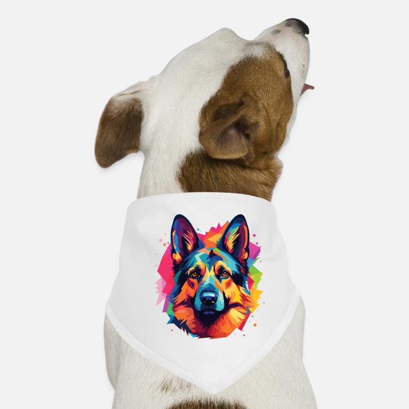 Deutscher Schäferhund Rasse Hund Pop-Art-Stil Hunde-Bandana