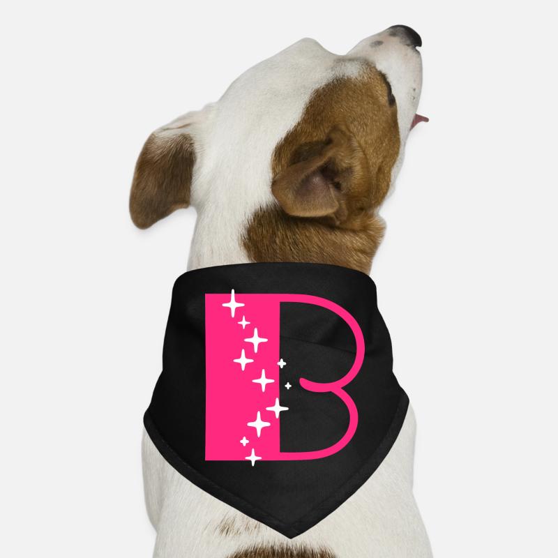 Letter B Glitter Dog Bandana