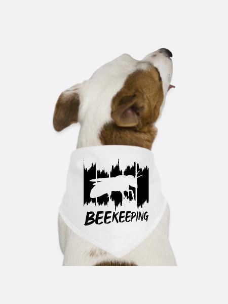 Apiculture - Bandana pour chien - blanc - Devant