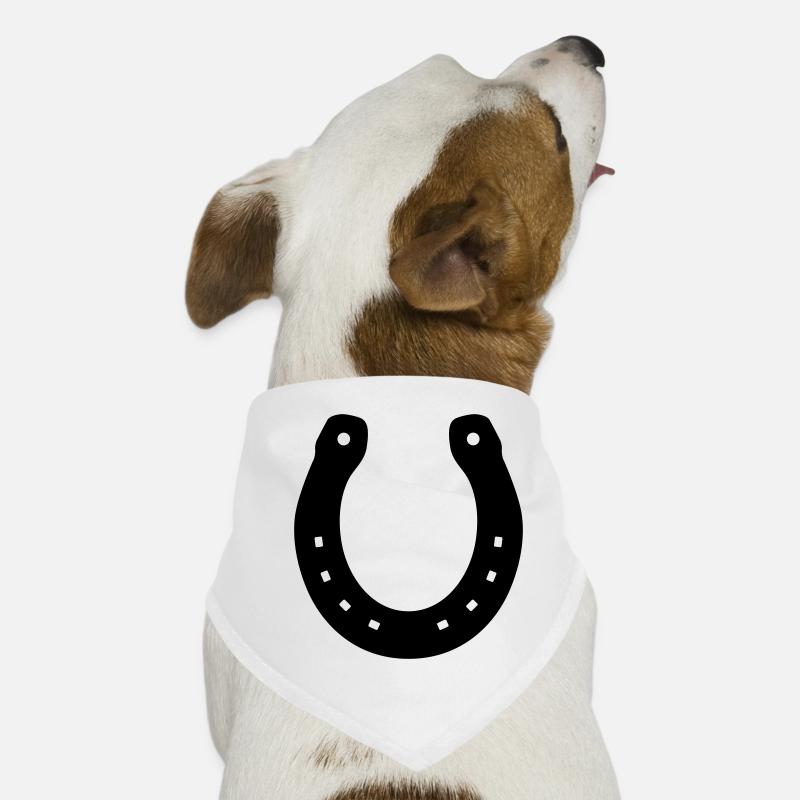 Fer à cheval Cheval Bonne Chance Symbole Couleur de surface Bandana pour chien