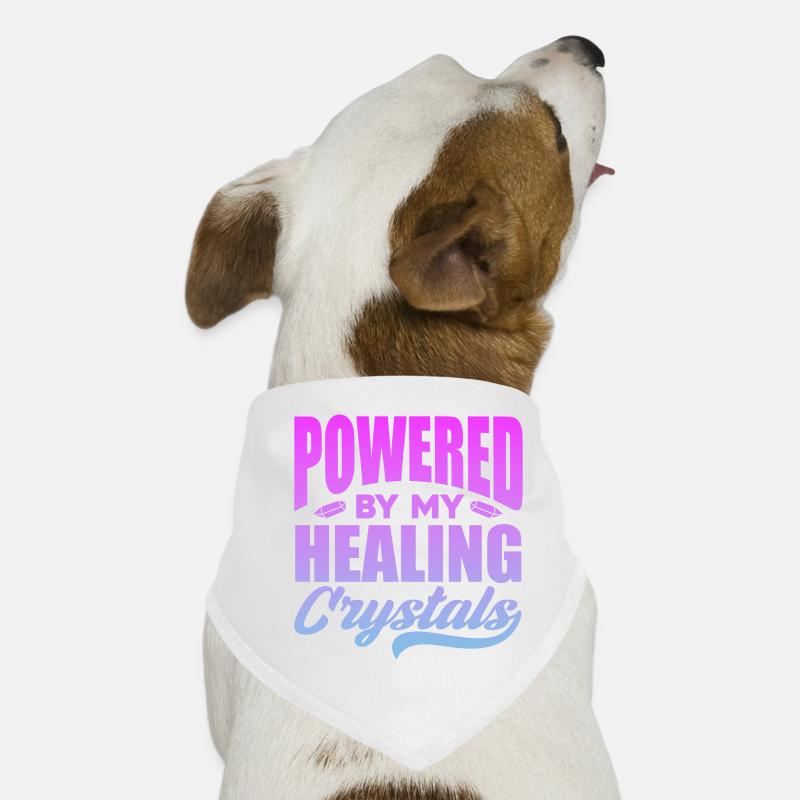 Powered by my healing crystals Hunde-Bandana