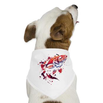 Fisch - Hunde-Bandana - Weiß - Vorne