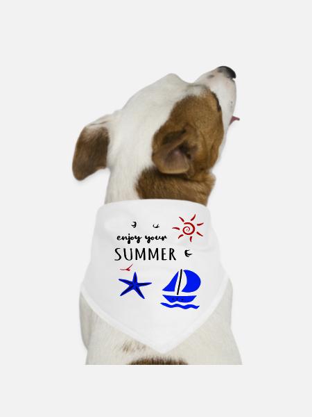profitez de votre été, Urlaub - Bandana pour chien - blanc - Devant