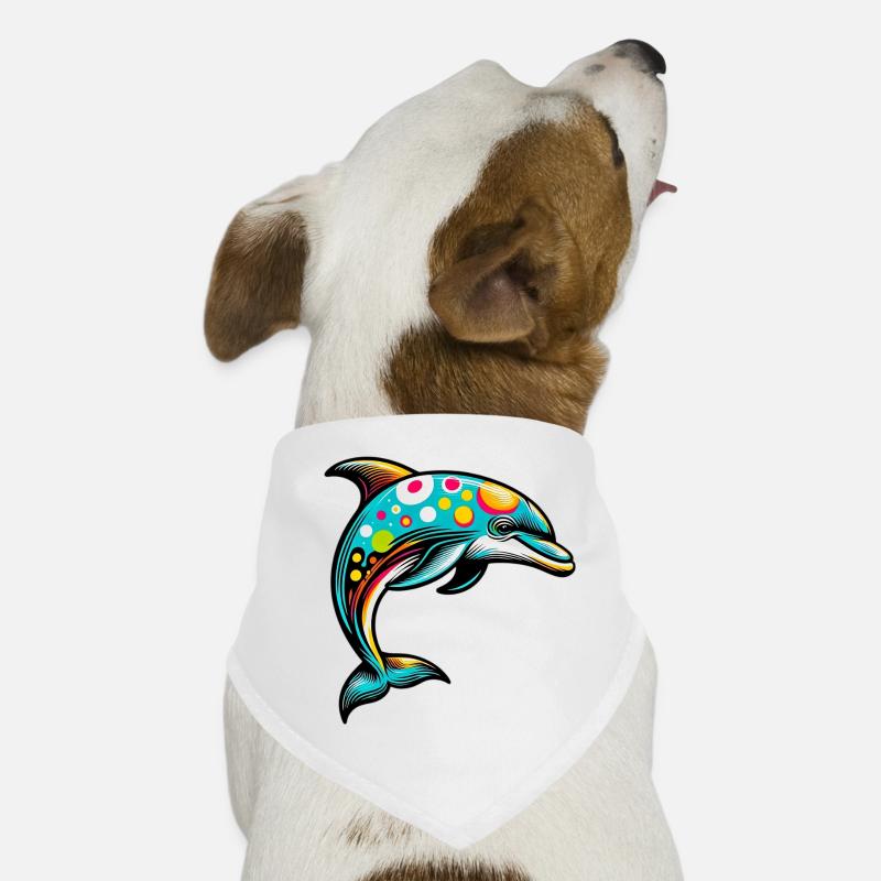 Delfin - Hunde-Bandana - Weiß