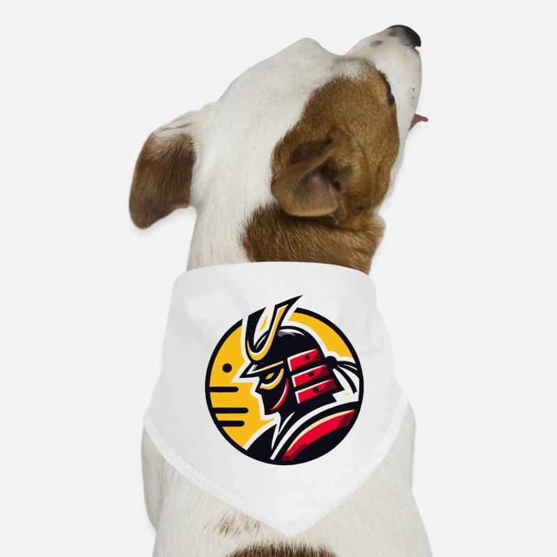 Gelber Samurai Hunde-Bandana