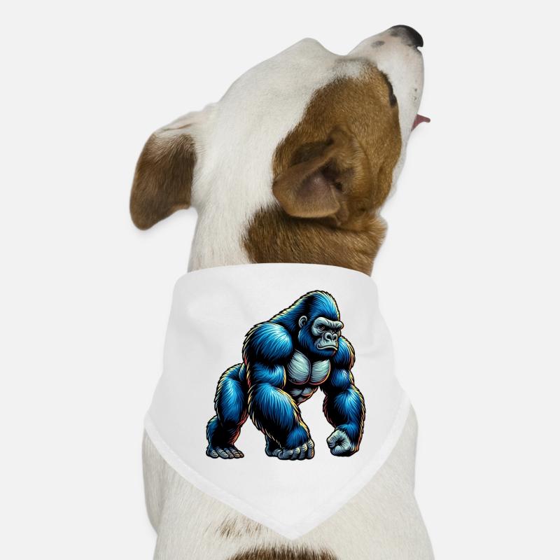 Gorilla - Hunde-Bandana - Weiß