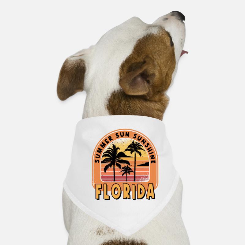 Florida USA Miami America Summer Palm Trees Beach Dog Bandana