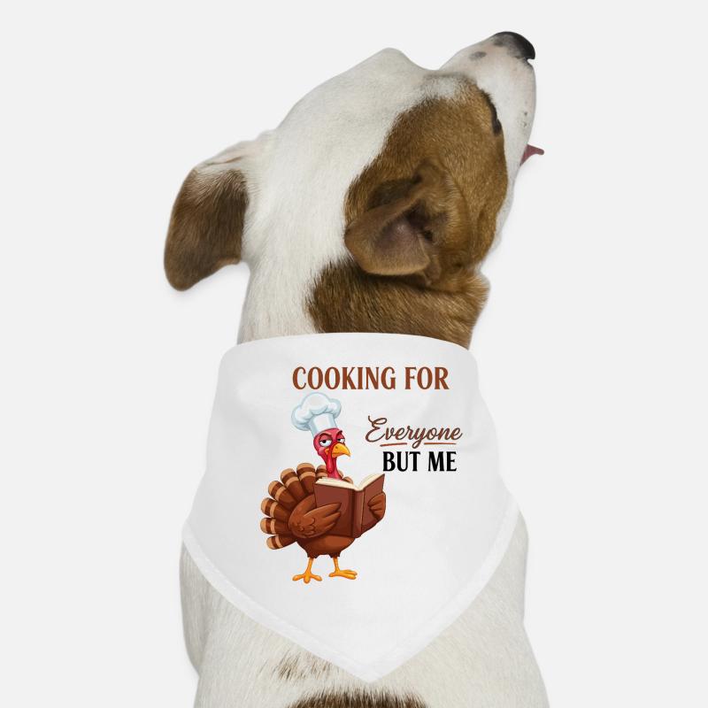 Cuisson de la dinde - Bandana pour chien - blanc