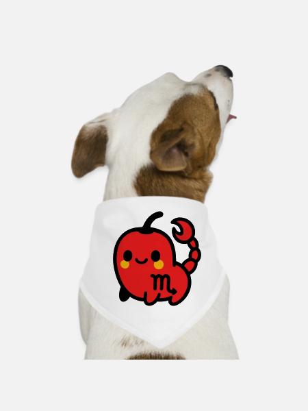Sweet Chili Scorpion - Dog Bandana - white