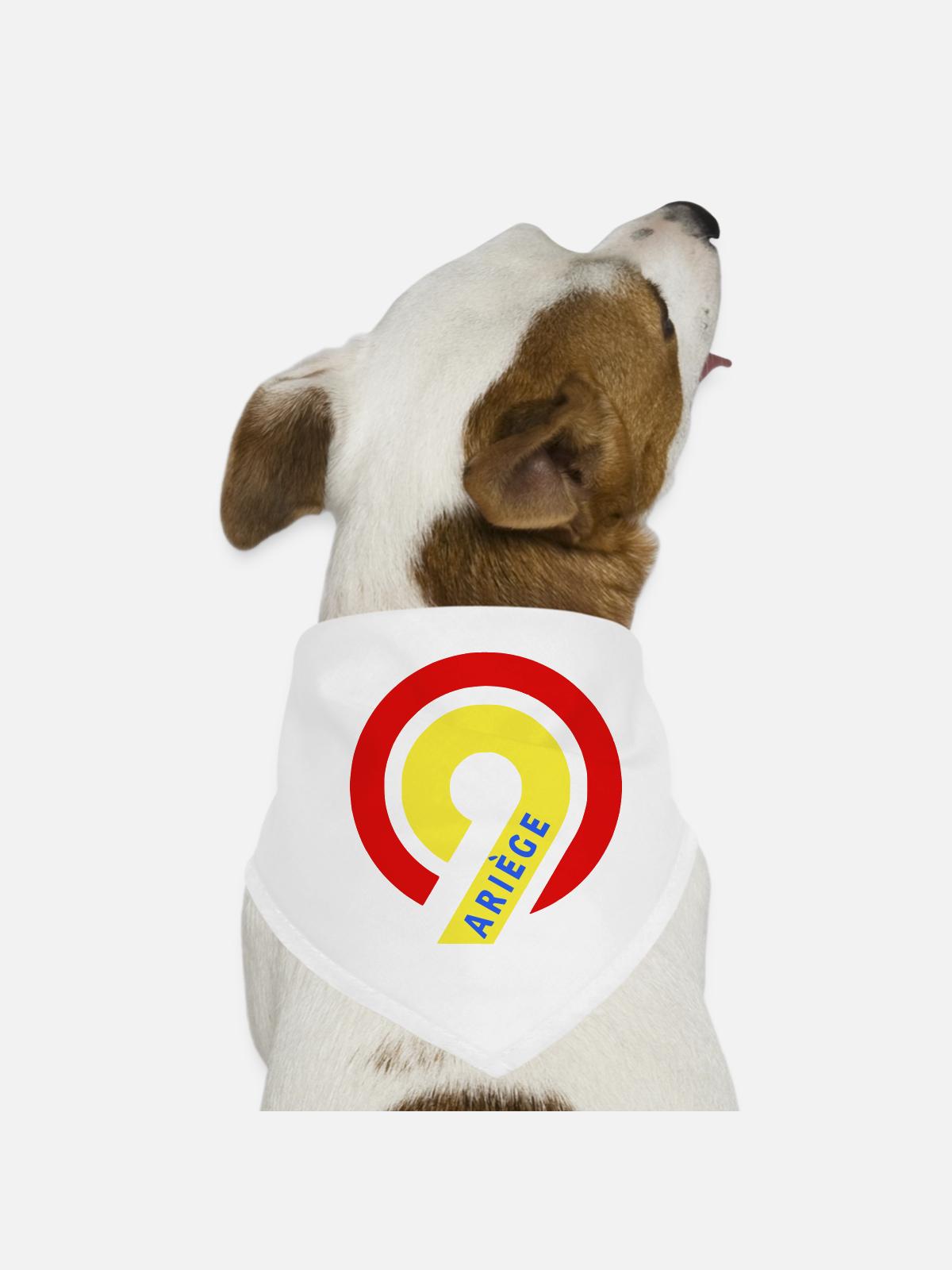 Ariège 09 - Dog Bandana - white - Front
