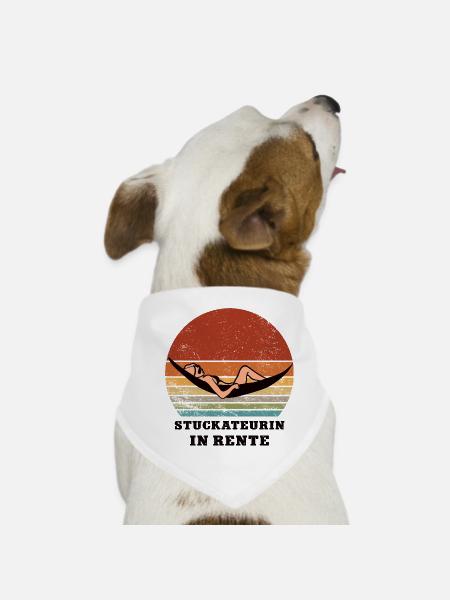 Pension plasterer Pensioner Retired - Dog Bandana - white - Front