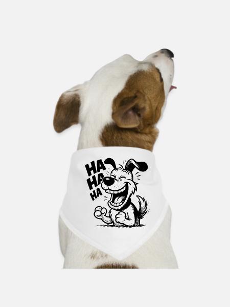 Funny Christmas gift for dog lovers - Dog Bandana - white - Front