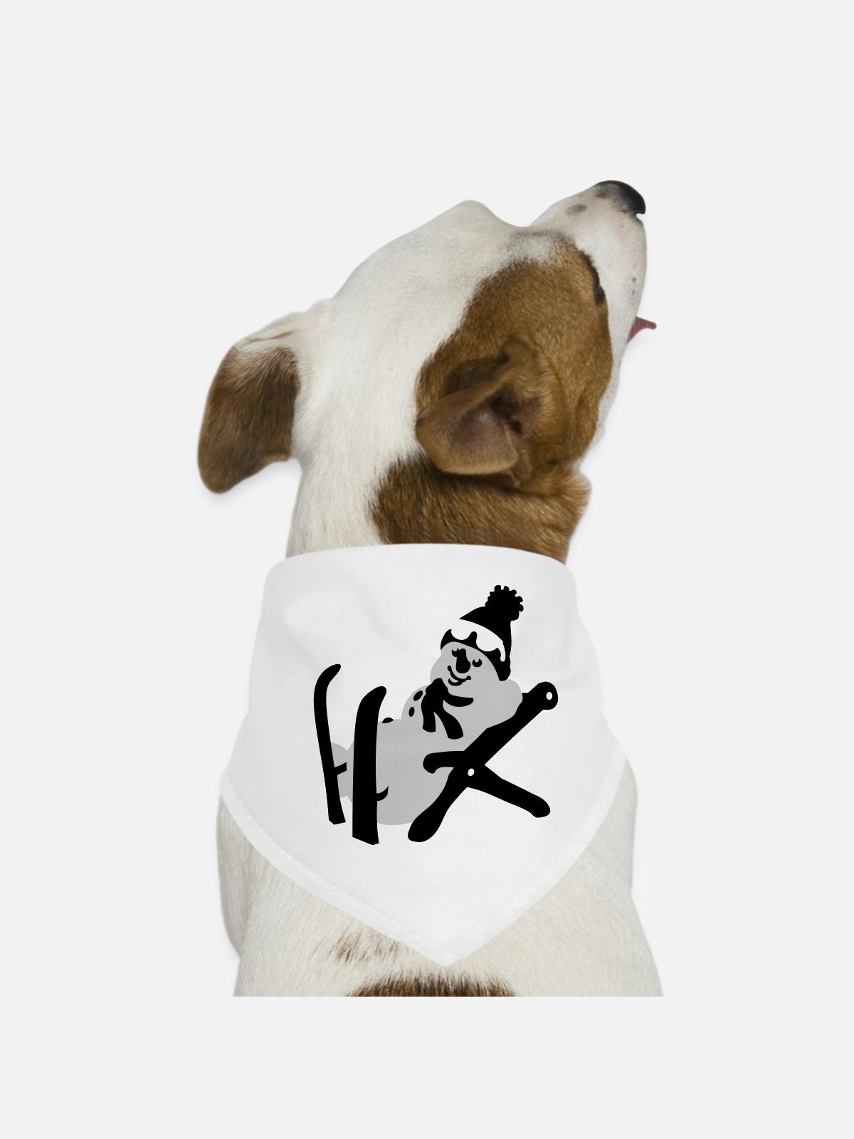 Snowman - Dog Bandana - white - Front