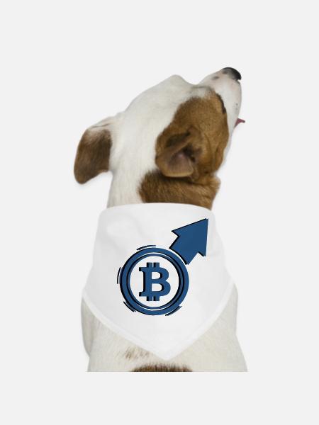 Bitcoin Bull Run Arrow To The Moon - Bandana pour chien - blanc - Devant