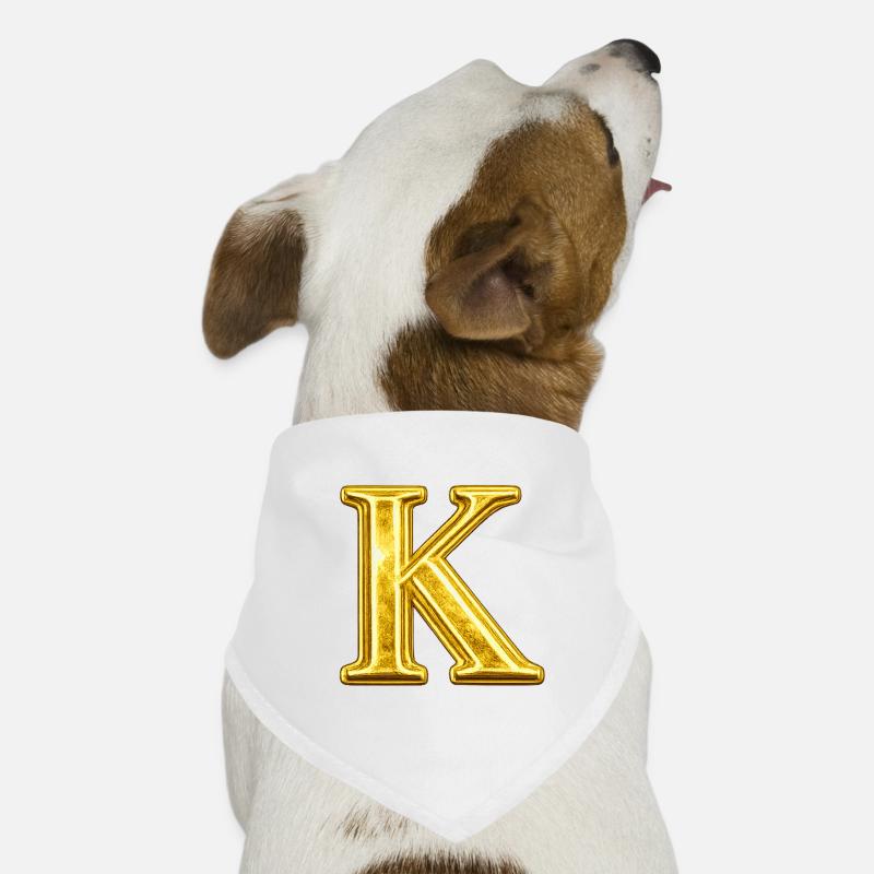 Monogramme d’or K Bandana pour chien