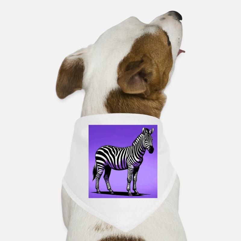 zebra - Dog Bandana - white