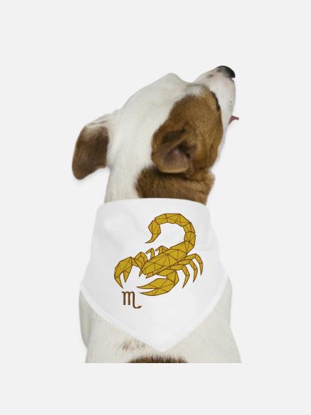 Scorpion Or Géométrique - Scorpion - Bandana pour chien - blanc - Devant