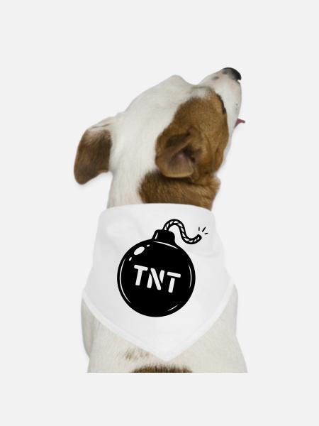Symbole TNT de la bombe - Bandana pour chien - blanc - Devant